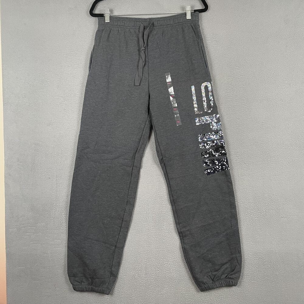 Victoria's Secret PINK Campus Pant Sweatpants Womens Small Gray Fashion Show